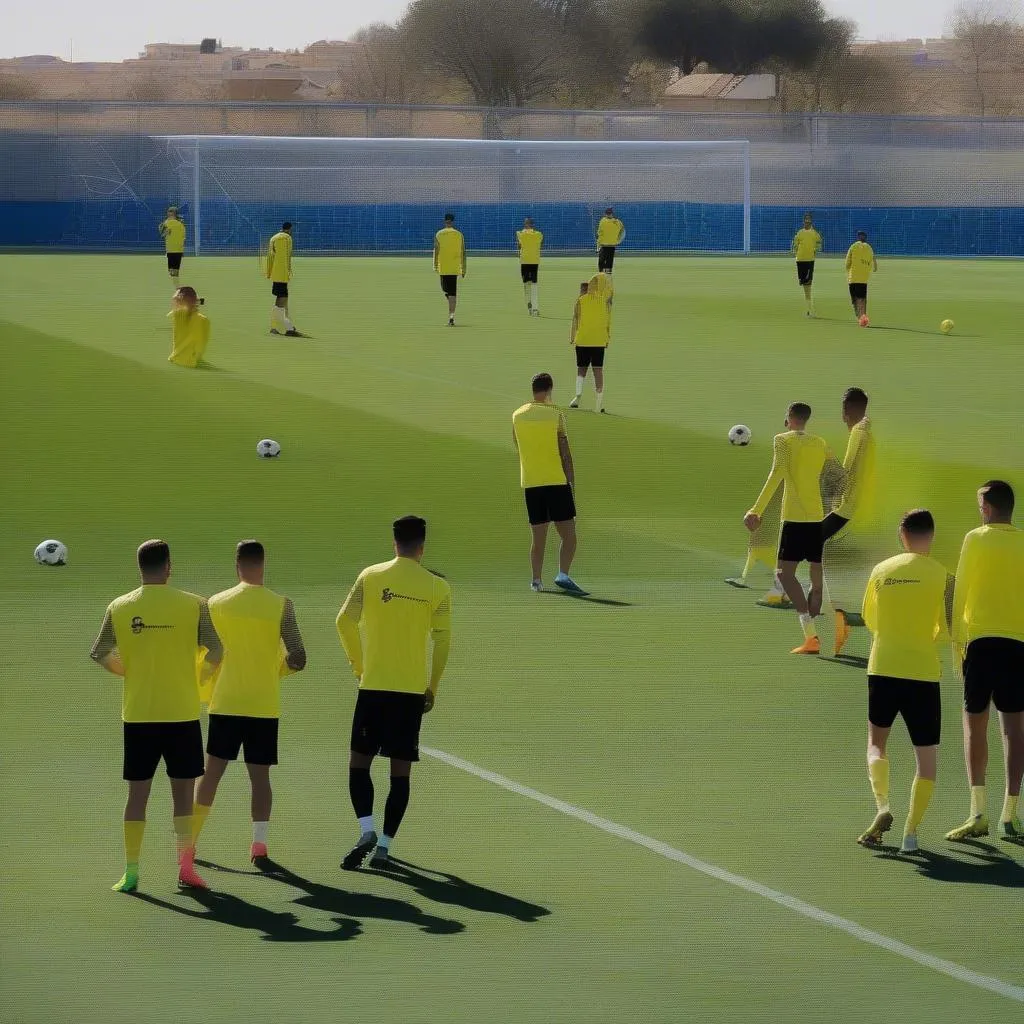 Villarreal players training