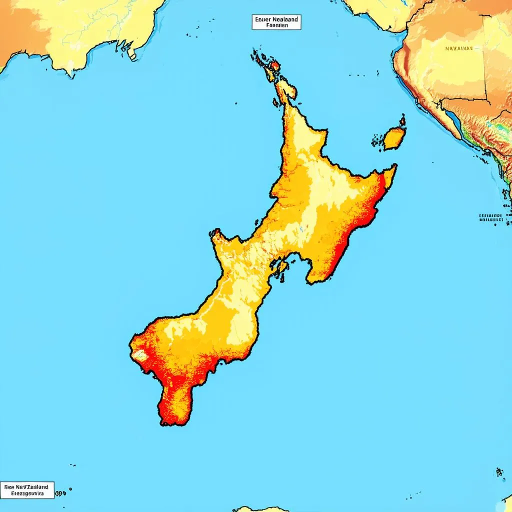 new zealand trên bản đồ thế giới