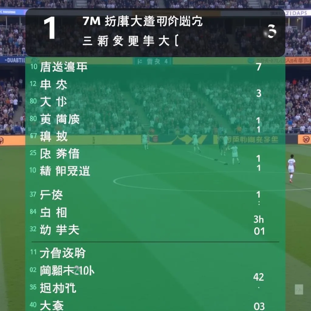 Thông tin trận đấu chi tiết trên 7m cn livescore 2 in 1