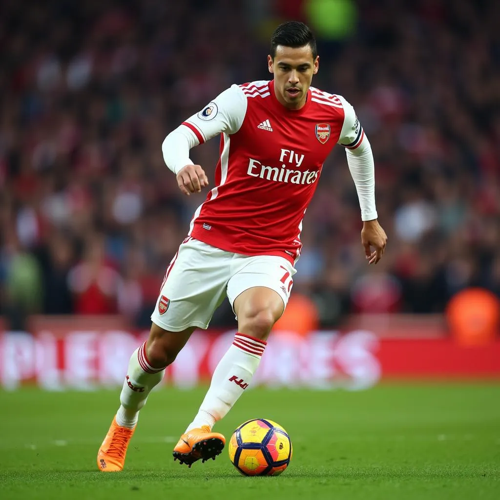 Alexis Sanchez trong màu áo số 7 Arsenal