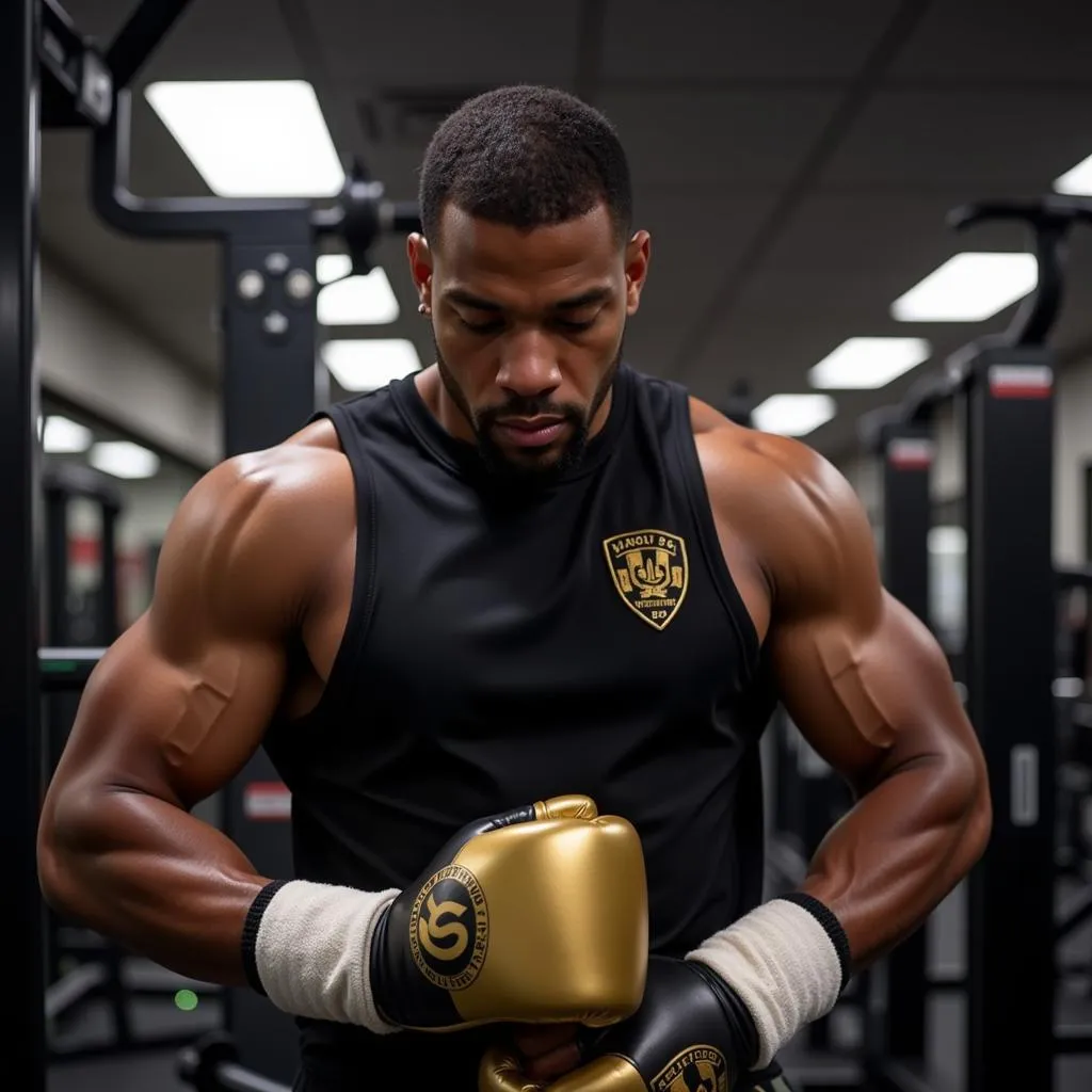 Anthony Joshua luyện tập