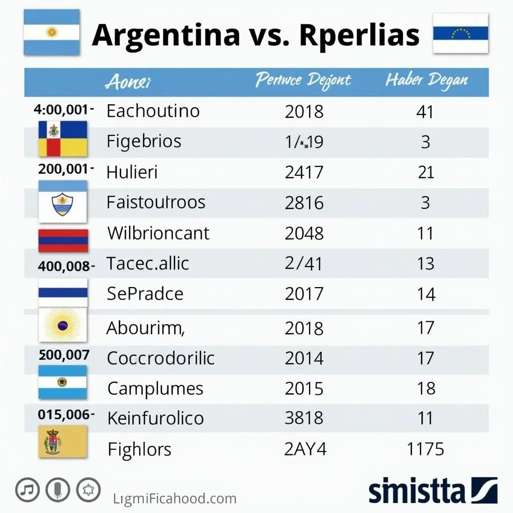 Lịch sử đối đầu Argentina - Venezuela