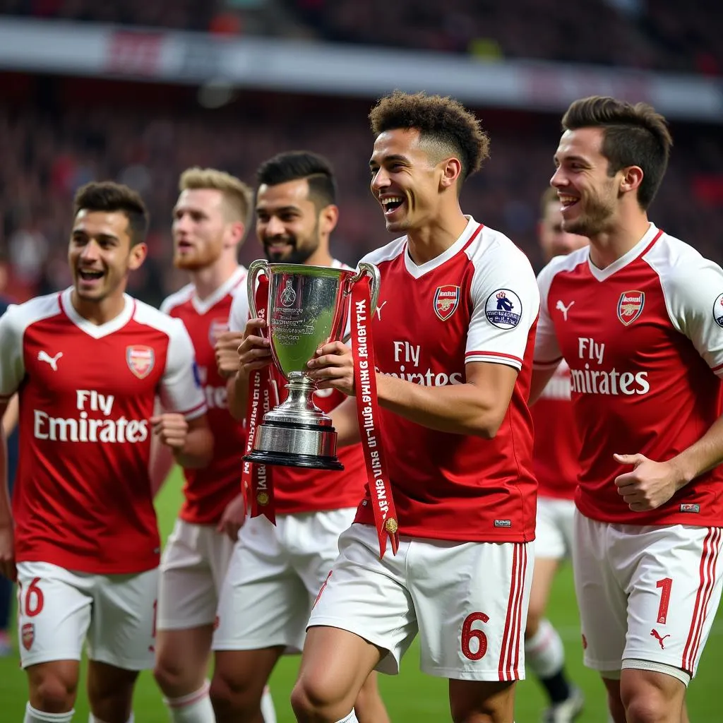 Hình ảnh Arsenal U19 ăn mừng chức vô địch FA Youth Cup