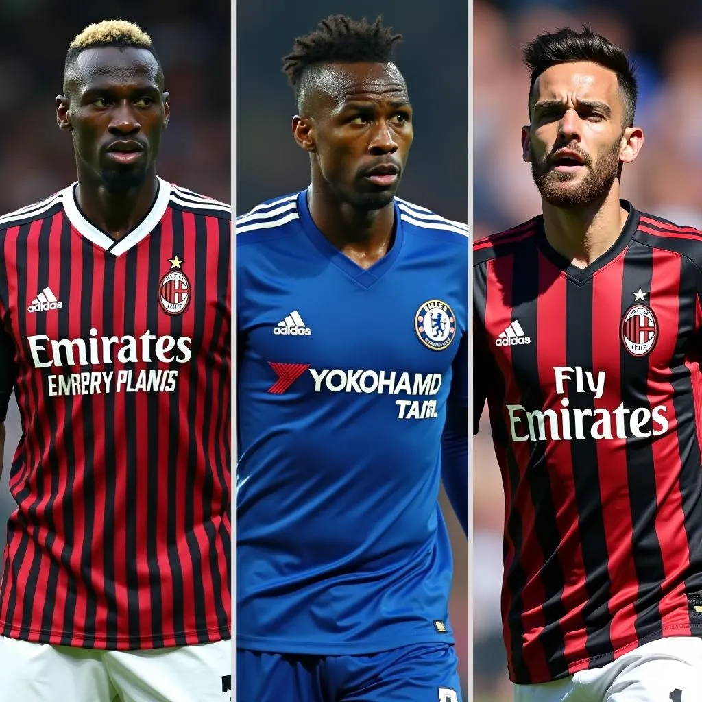 Bakayoko trong màu áo AC Milan và Chelsea