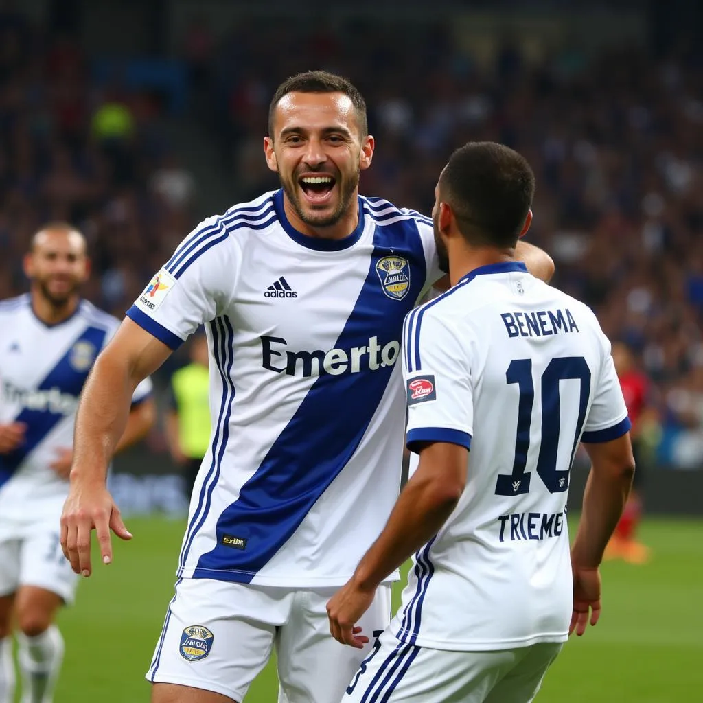 Benzema thăng hoa trong màu áo Lyon