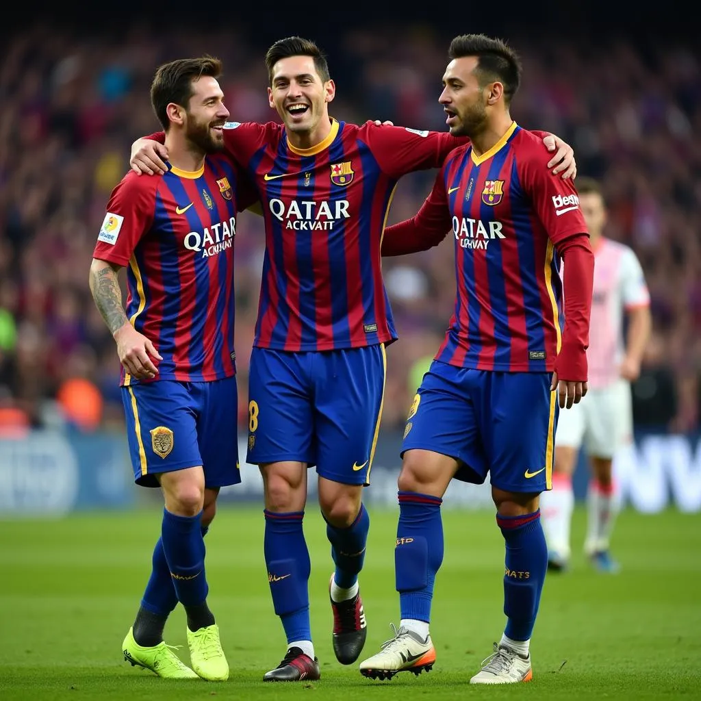 Bộ ba MSN trong áo Barca 2015