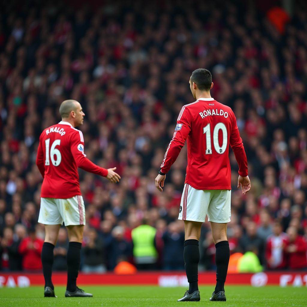 The legendary duo of Manchester United: Giggs and Ronaldo