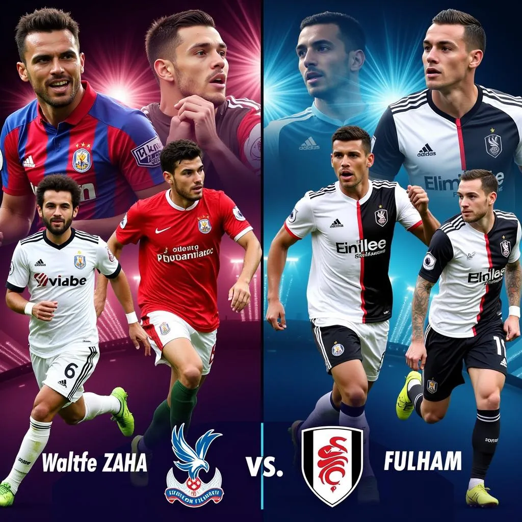 Các cầu thủ chủ chốt trong trận đấu giữa Crystal Palace và Fulham