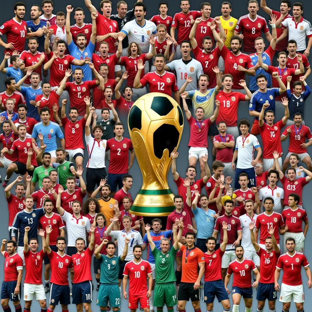 Các đội tuyển vô địch Euro và World Cup