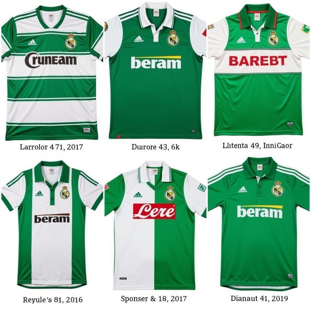 Evolution of Real Betis Kits