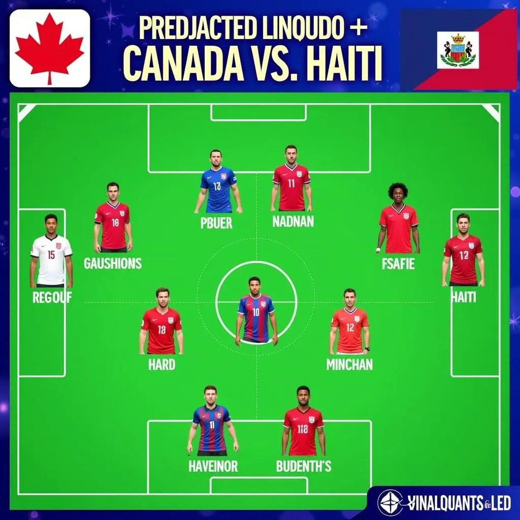 Đội hình ra sân dự kiến Canada vs Haiti