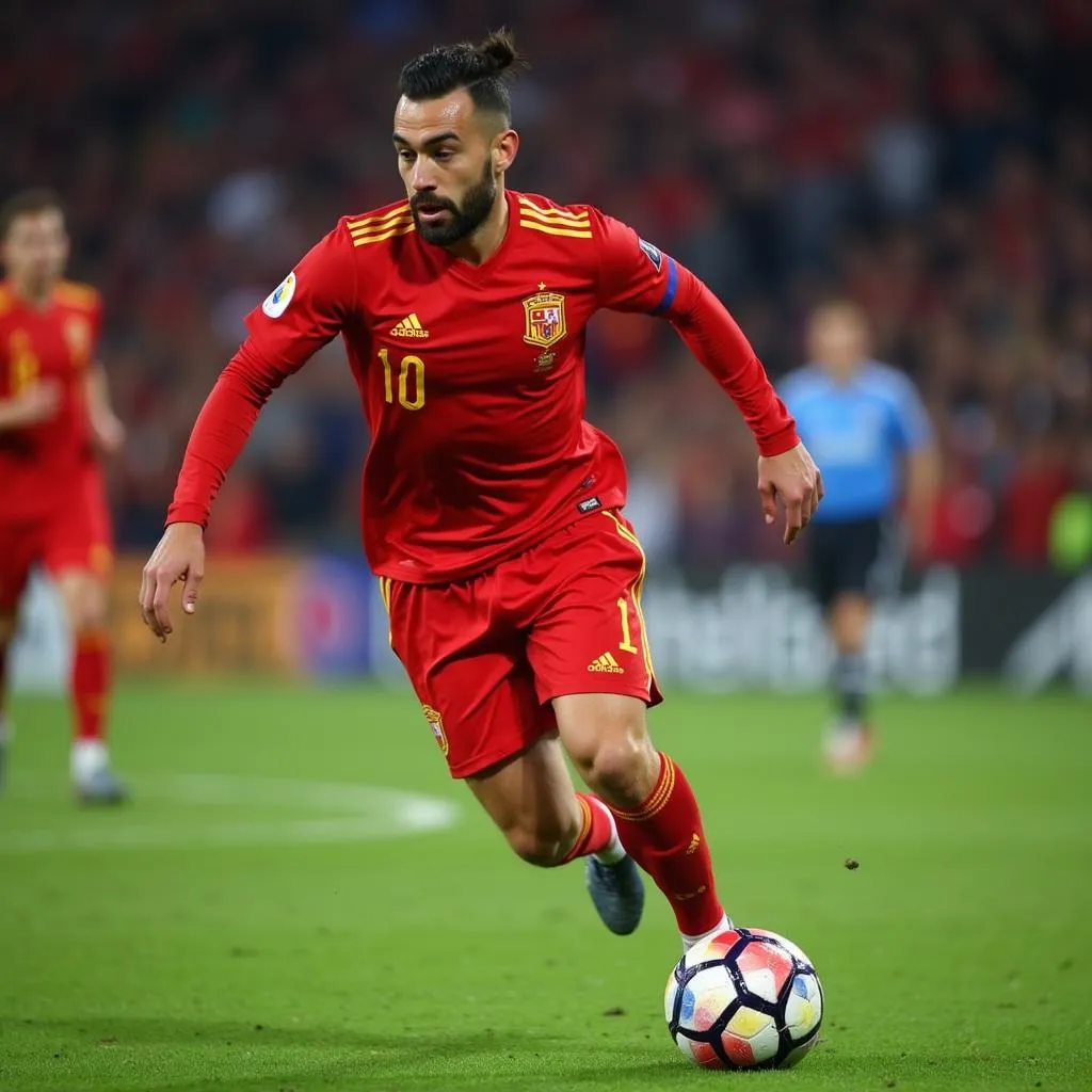 Dani Carvajal thi đấu cho đội tuyển quốc gia Tây Ban Nha