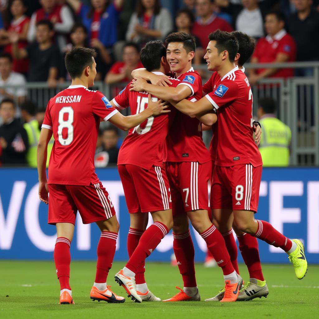 Cerezo Osaka Players Celebrating