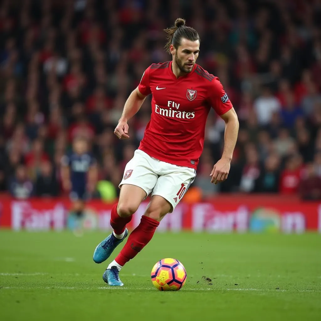 Gareth Bale ăn mừng bàn thắng cùng ĐTQG xứ Wales