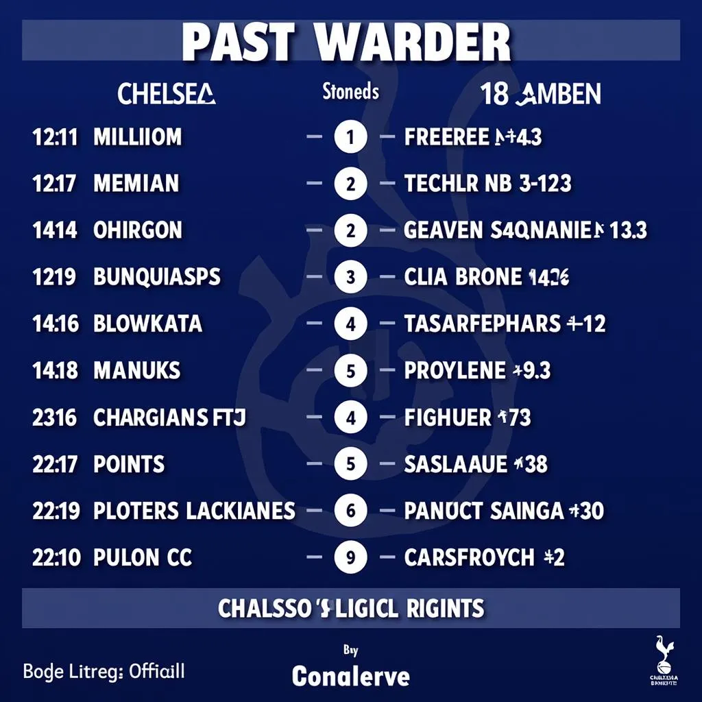 Lịch sử đối đầu Chelsea vs Tottenham