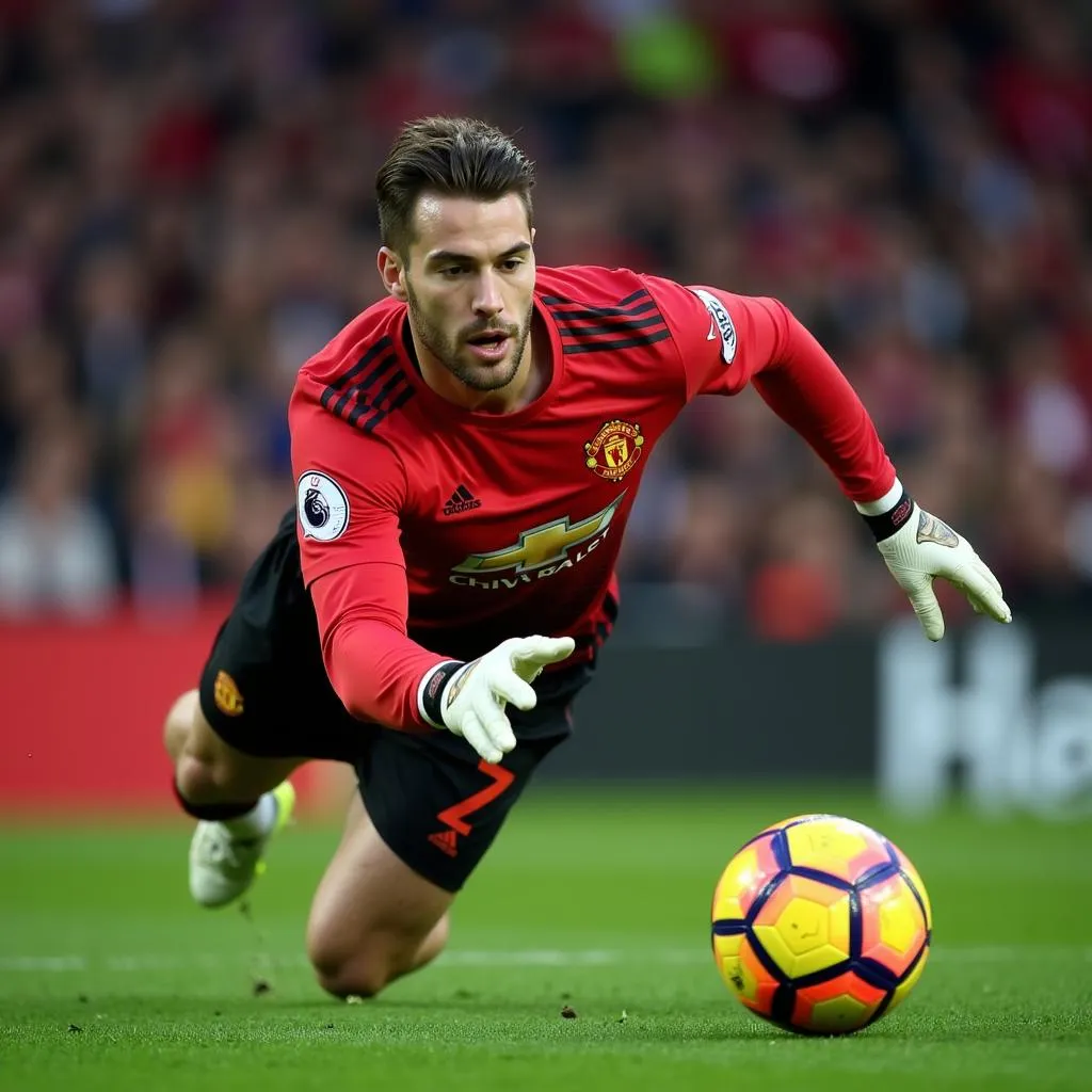 David De Gea cản phá cú sút