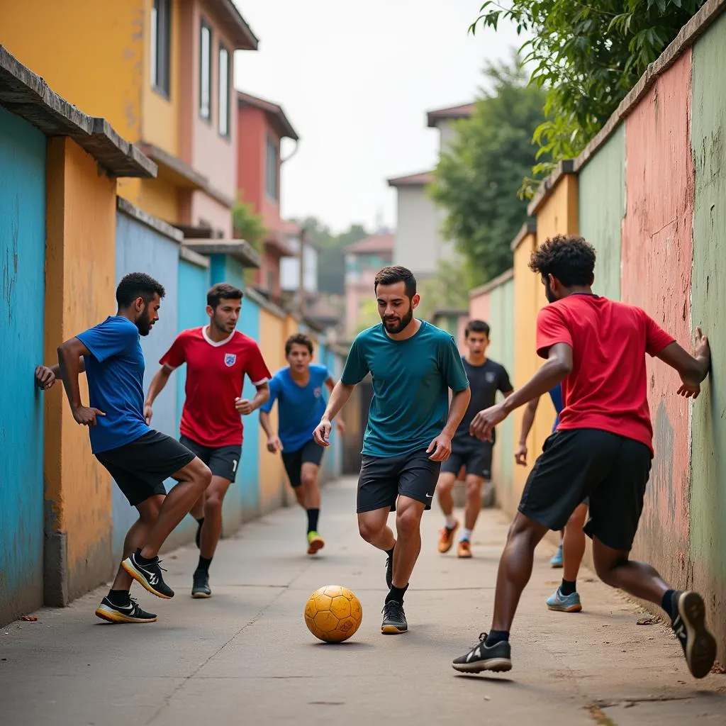 Đội bóng Việt Nam tập luyện