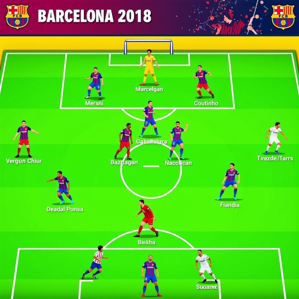 Đội hình Barca 2018 với lối chơi tiki-taka