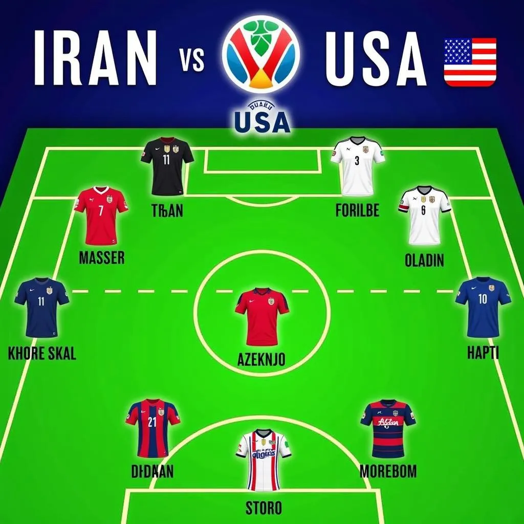 Đội hình ra sân Iran vs Mỹ