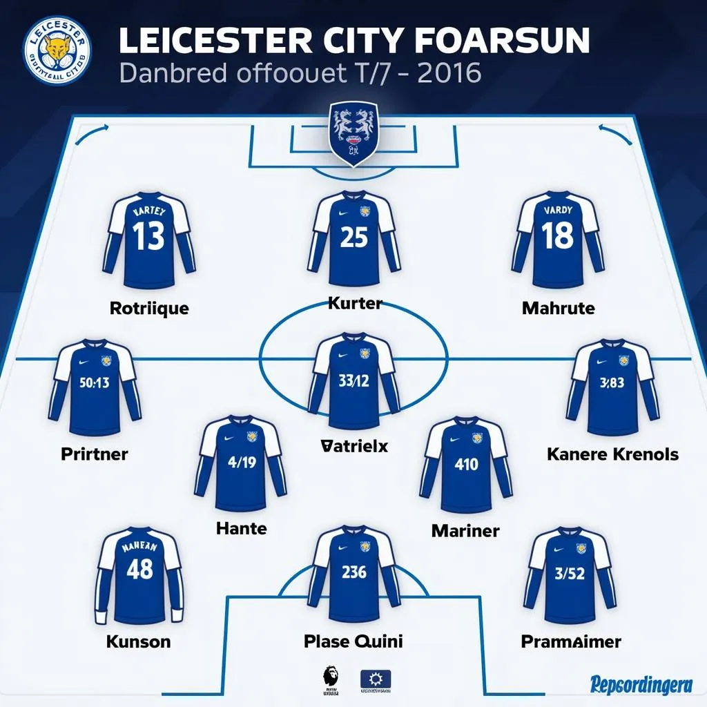 Đội hình ra sân của Leicester City mùa giải 2015-2016