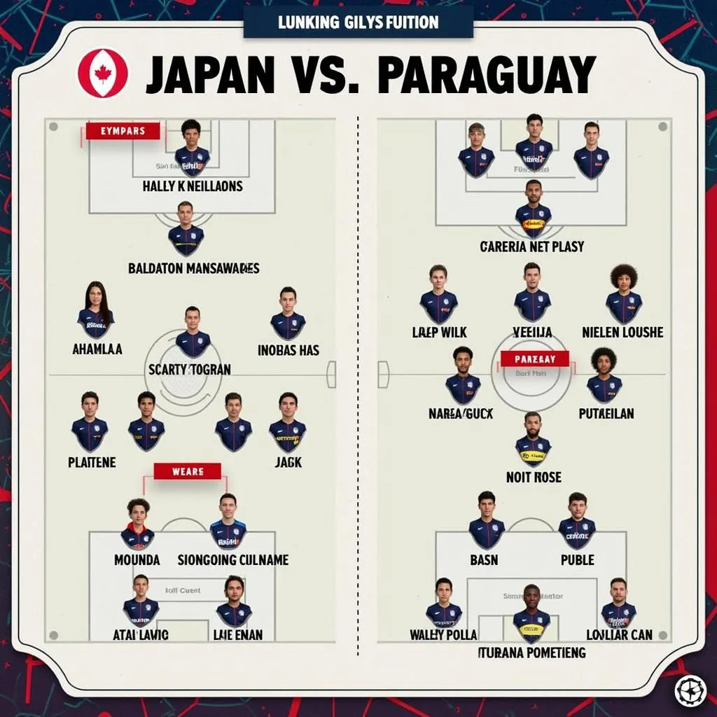 Đội hình Nhật Bản vs Paraguay