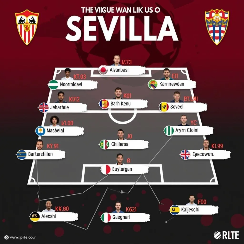 Đội hình ra sân của Sevilla trong trận đấu tới