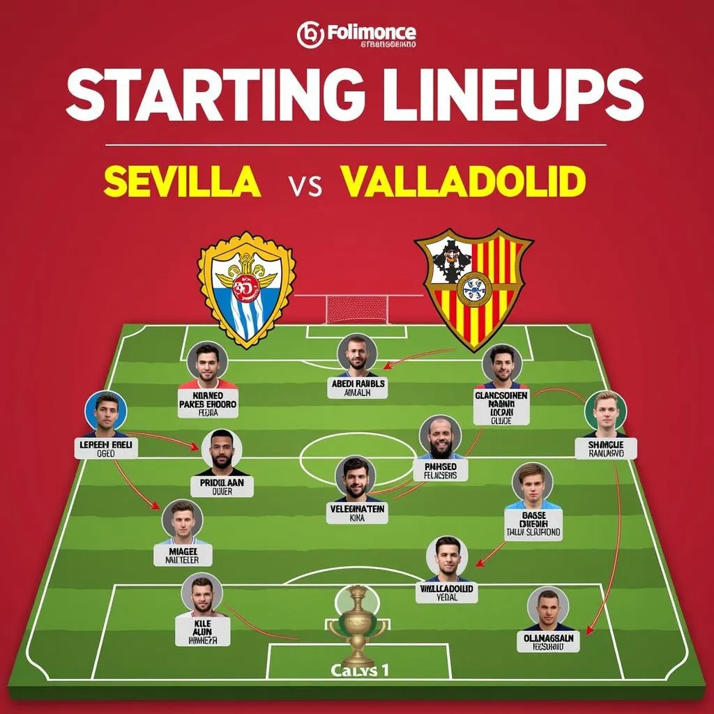 Đội hình Sevilla và Valladolid