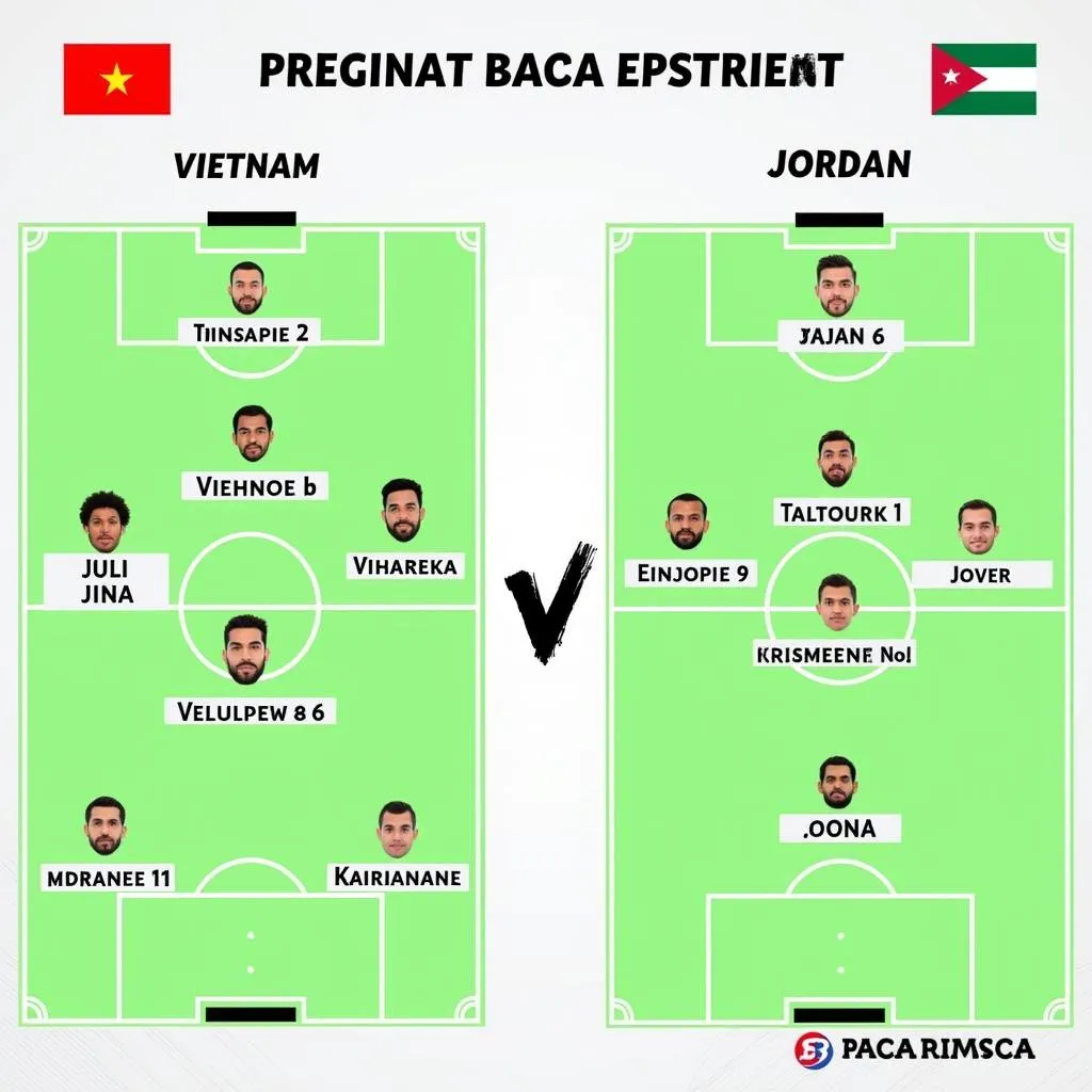 Đội hình soi động Việt Nam vs Jordan