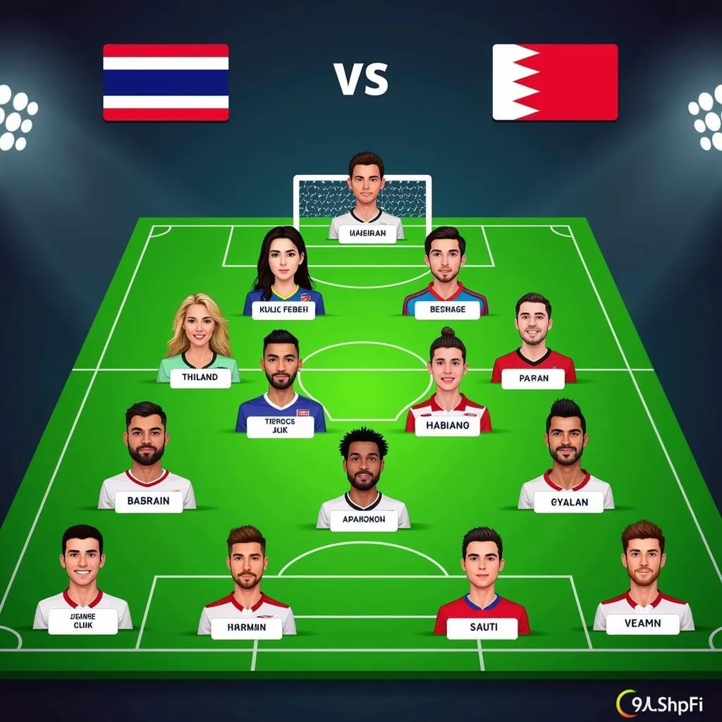 Đội hình ra sân Thái Lan vs Bahrain