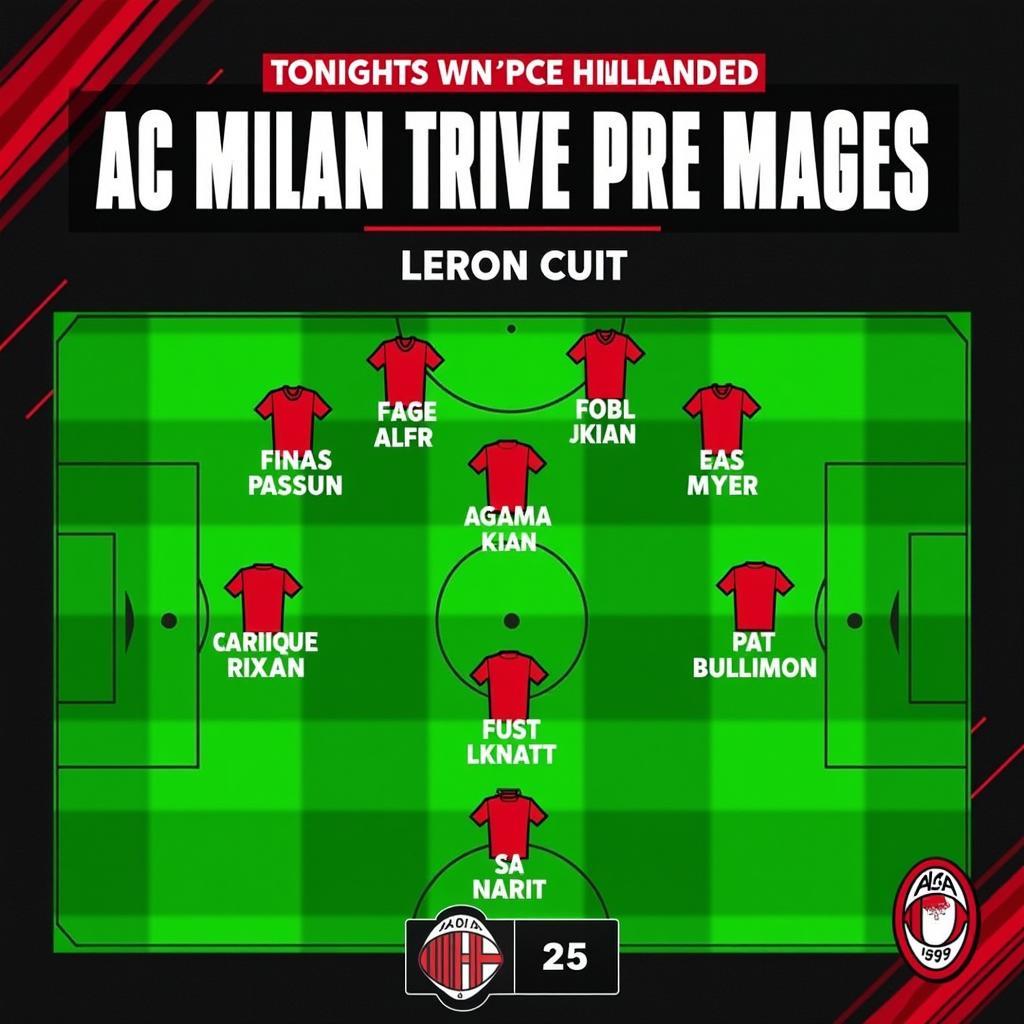 Đội hình tiền vệ AC Milan tối nay