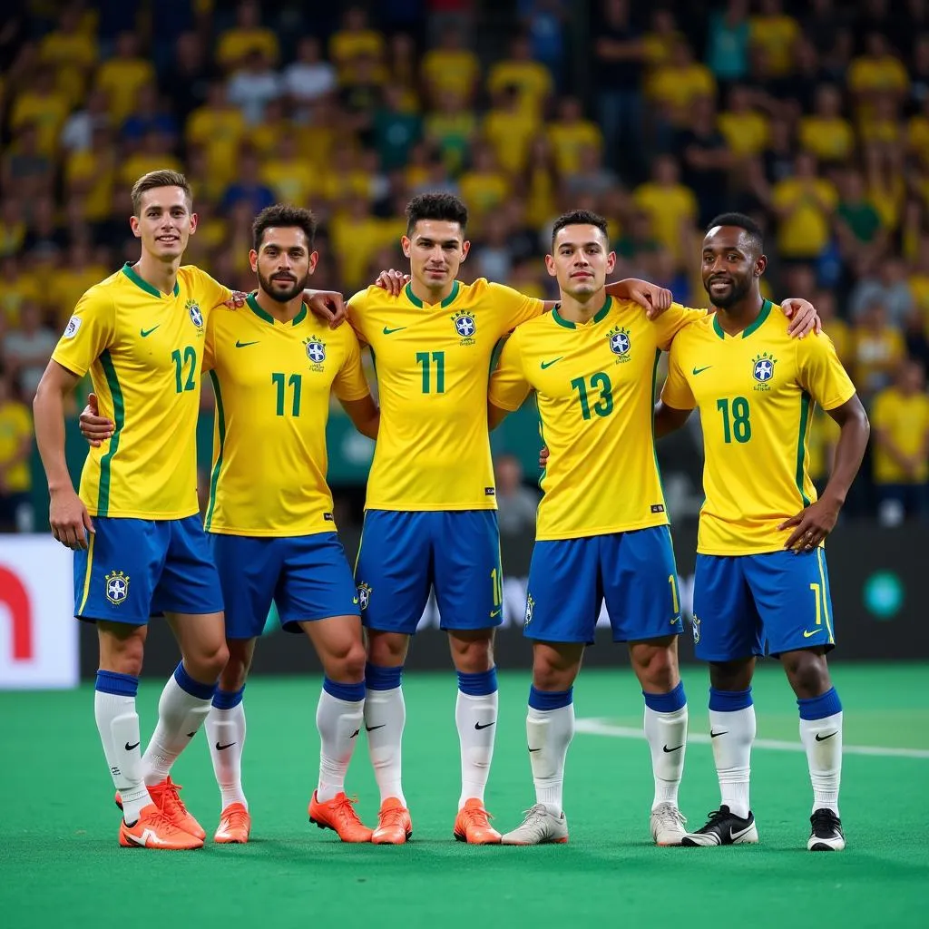 Hình ảnh đội tuyển futsal Brazil