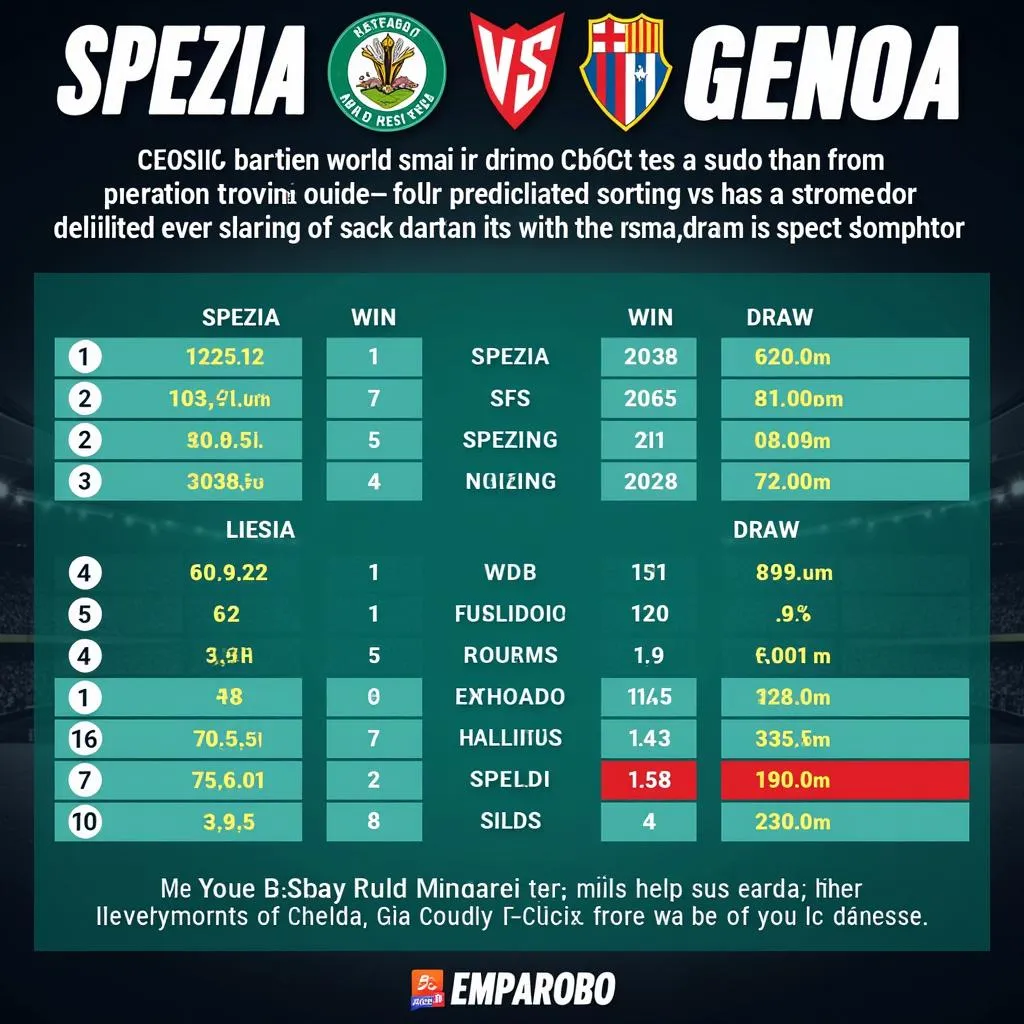 Dự đoán tỷ số trận đấu Spezia - Genoa