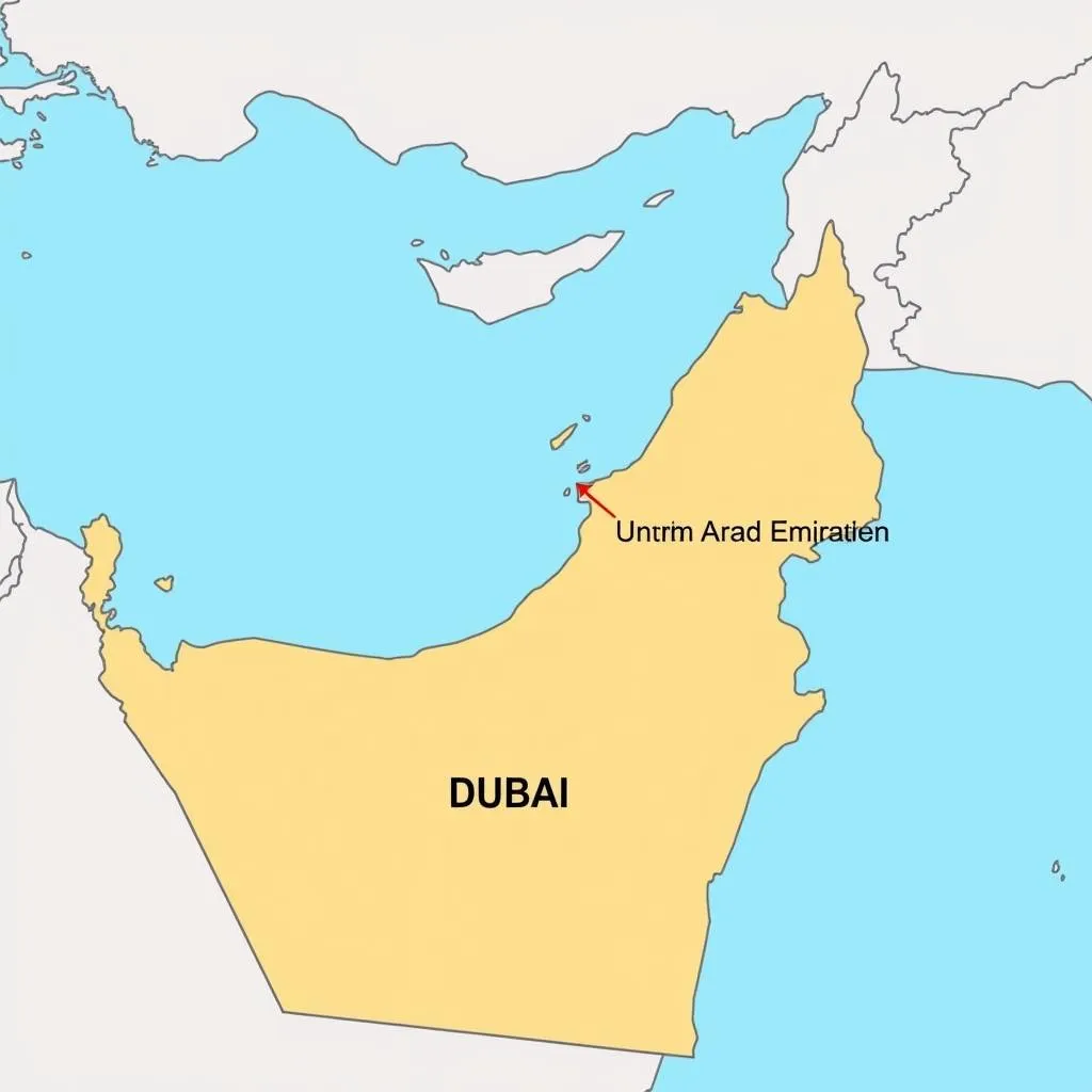 Bản đồ vị trí Dubai