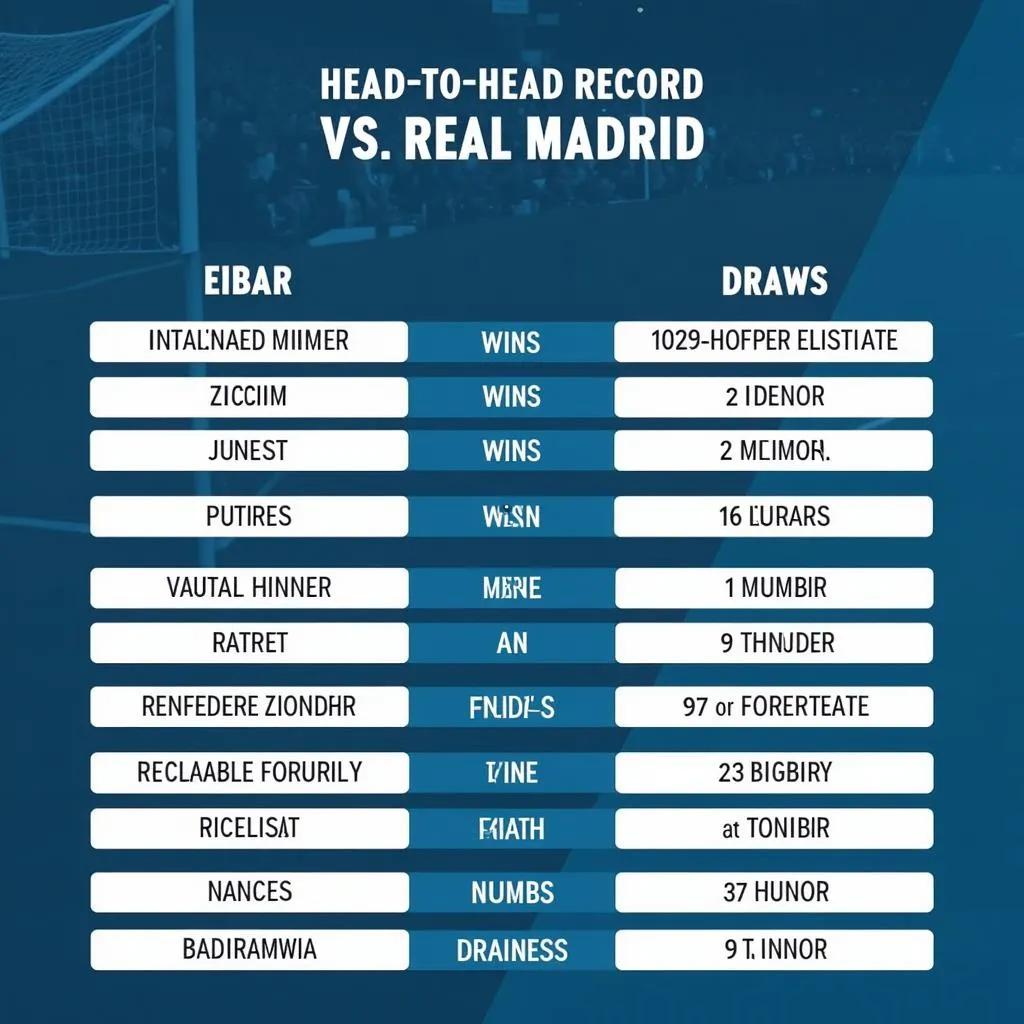 Lịch sử đối đầu Eibar vs Real Madrid