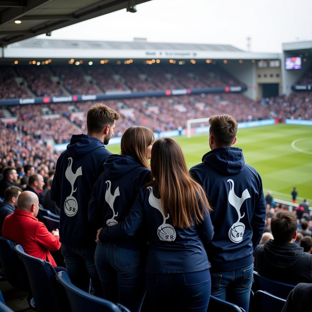 Fan Tottenham mặc áo khoác