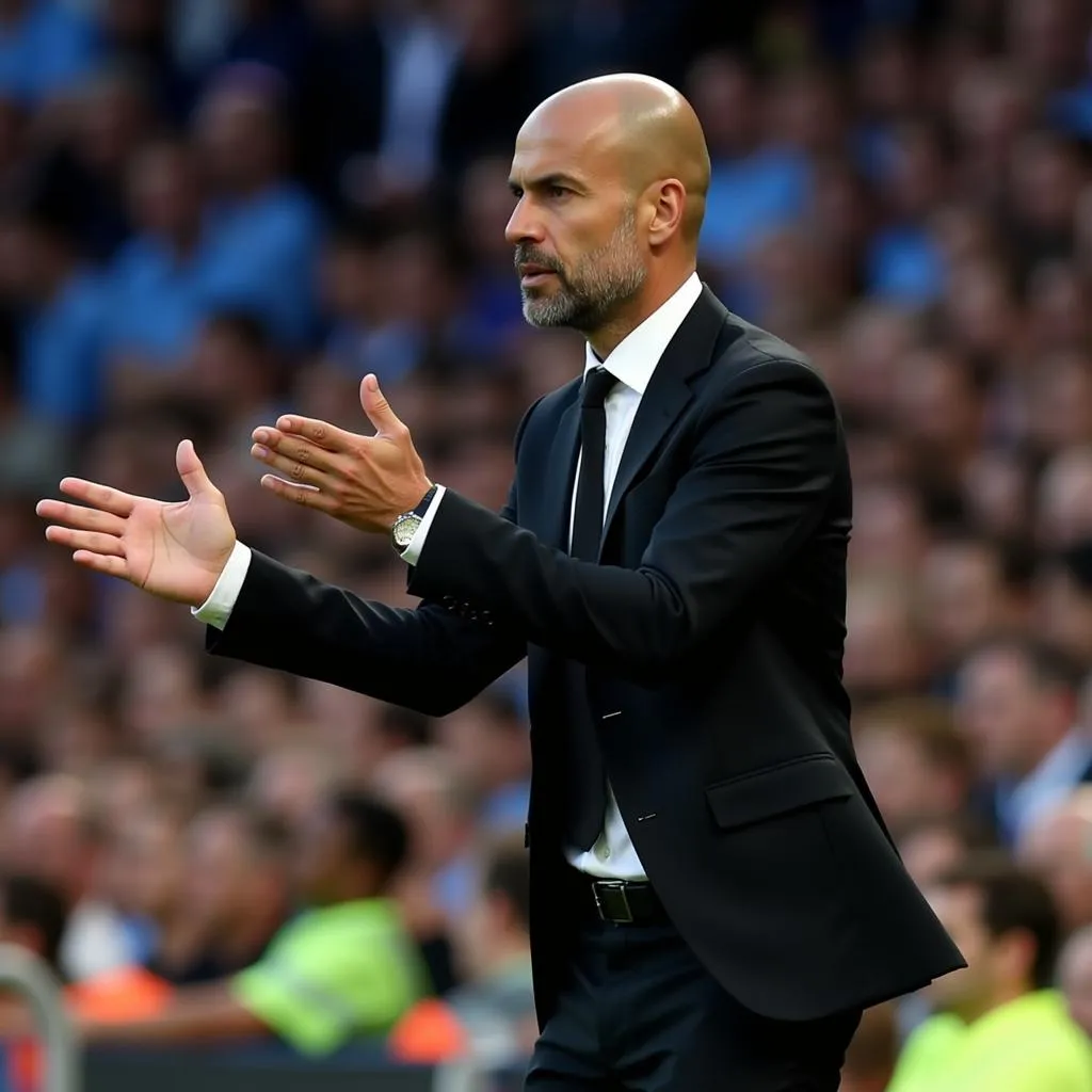 Pep Guardiola chỉ đạo Man City