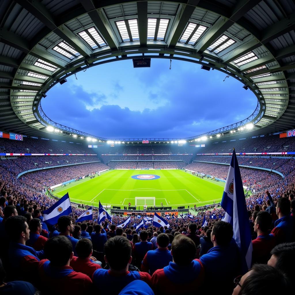 Cổ động viên Hertha Berlin trên sân Olympiastadion