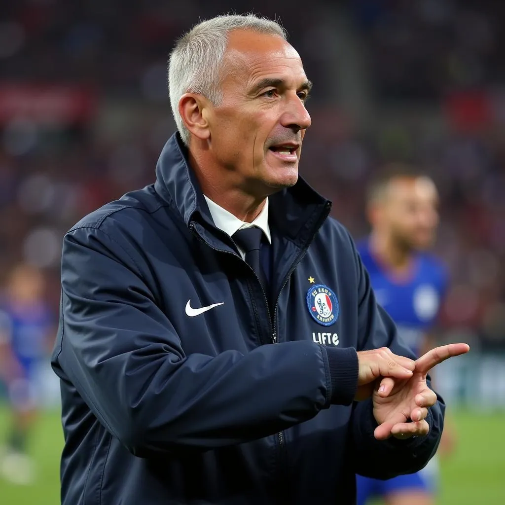 HLV Didier Deschamps chỉ đạo đội tuyển Pháp