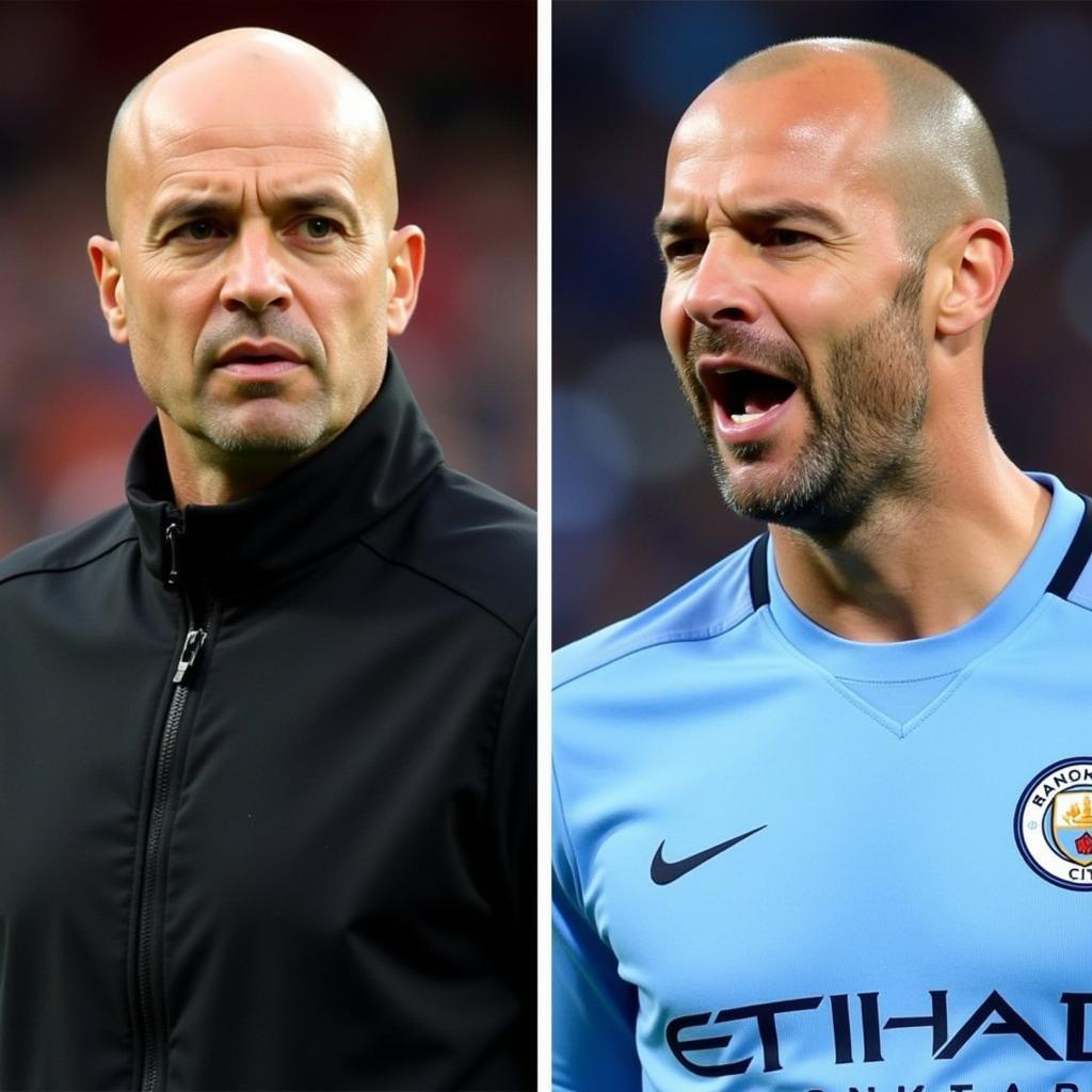 HLV Erik Ten Hag và Pep Guardiola