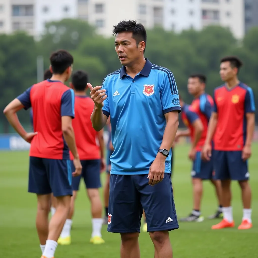 Coach Park Hang-seo with Vietnam U23 team