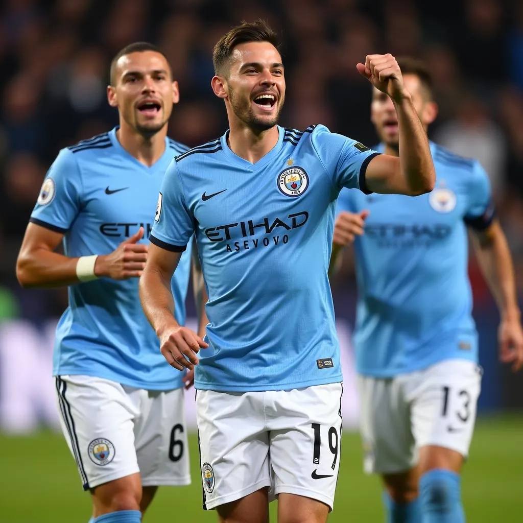 Jamie Maclaren ăn mừng bàn thắng