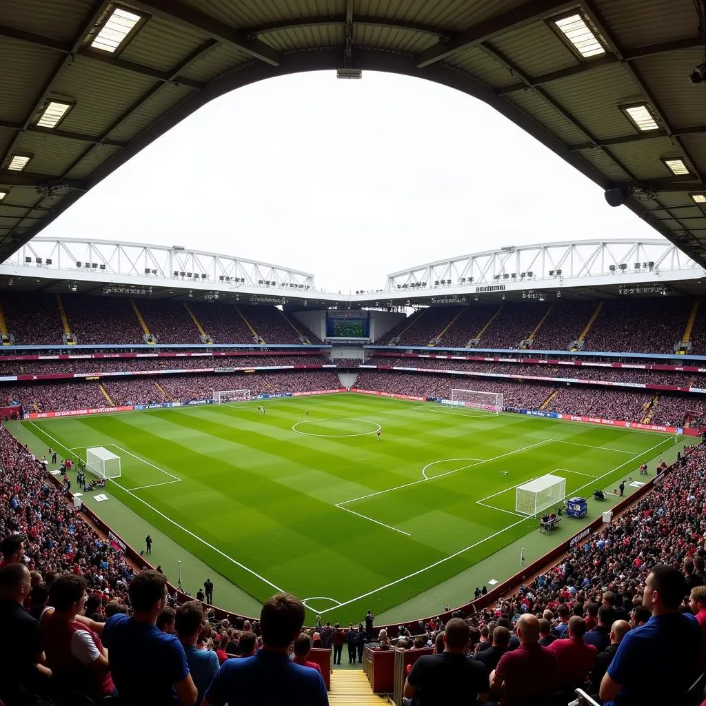 Inside view of Villa Park stadium