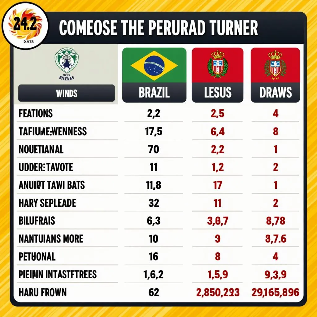 Lịch sử đối đầu Brazil vs Peru