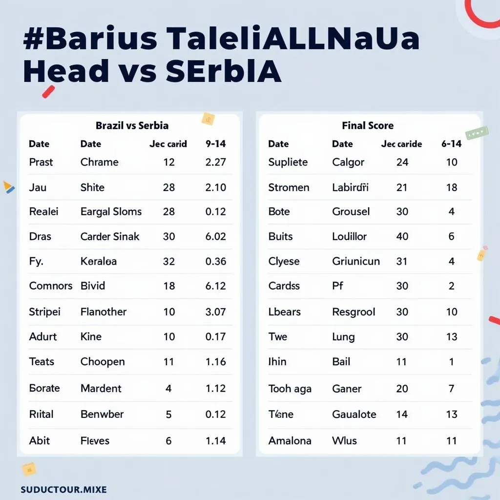 Brazil vs Serbia Head-to-Head