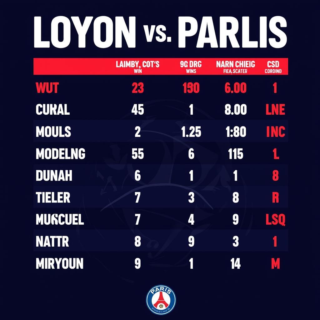 Lịch sử đối đầu giữa Lyon và PSG