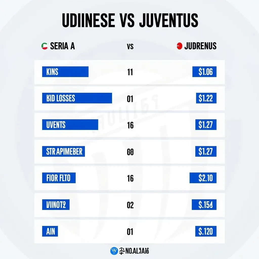 Lịch sử đối đầu Udinese Juventus