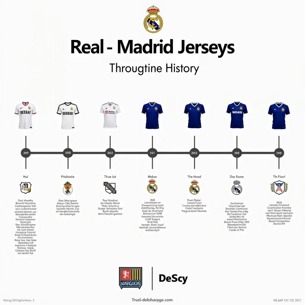 Lịch sử mẫu áo Real Madrid