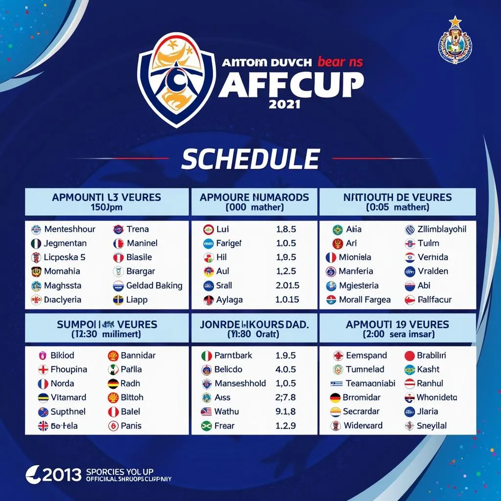 Lịch thi đấu AFF Cup 2021