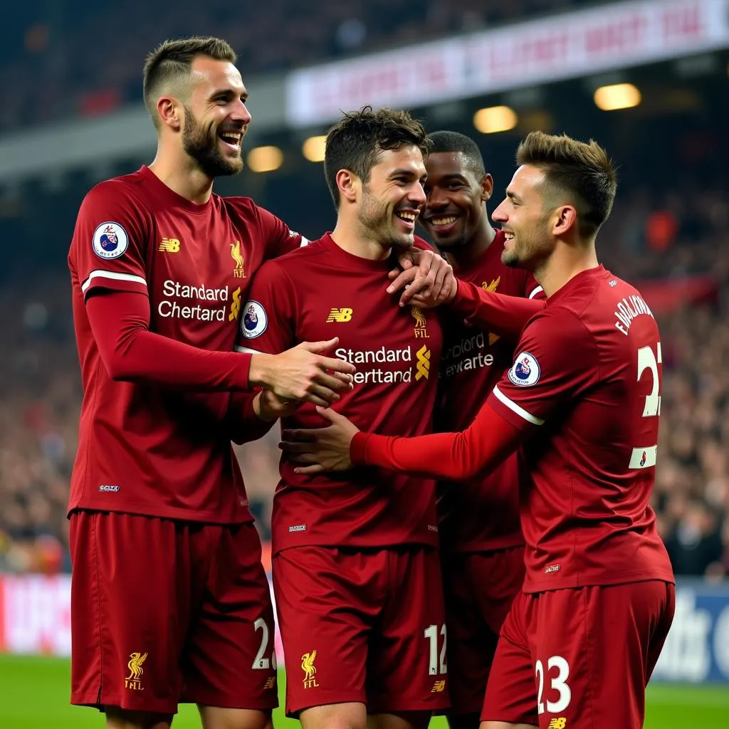 Liverpool ăn mừng chiến thắng