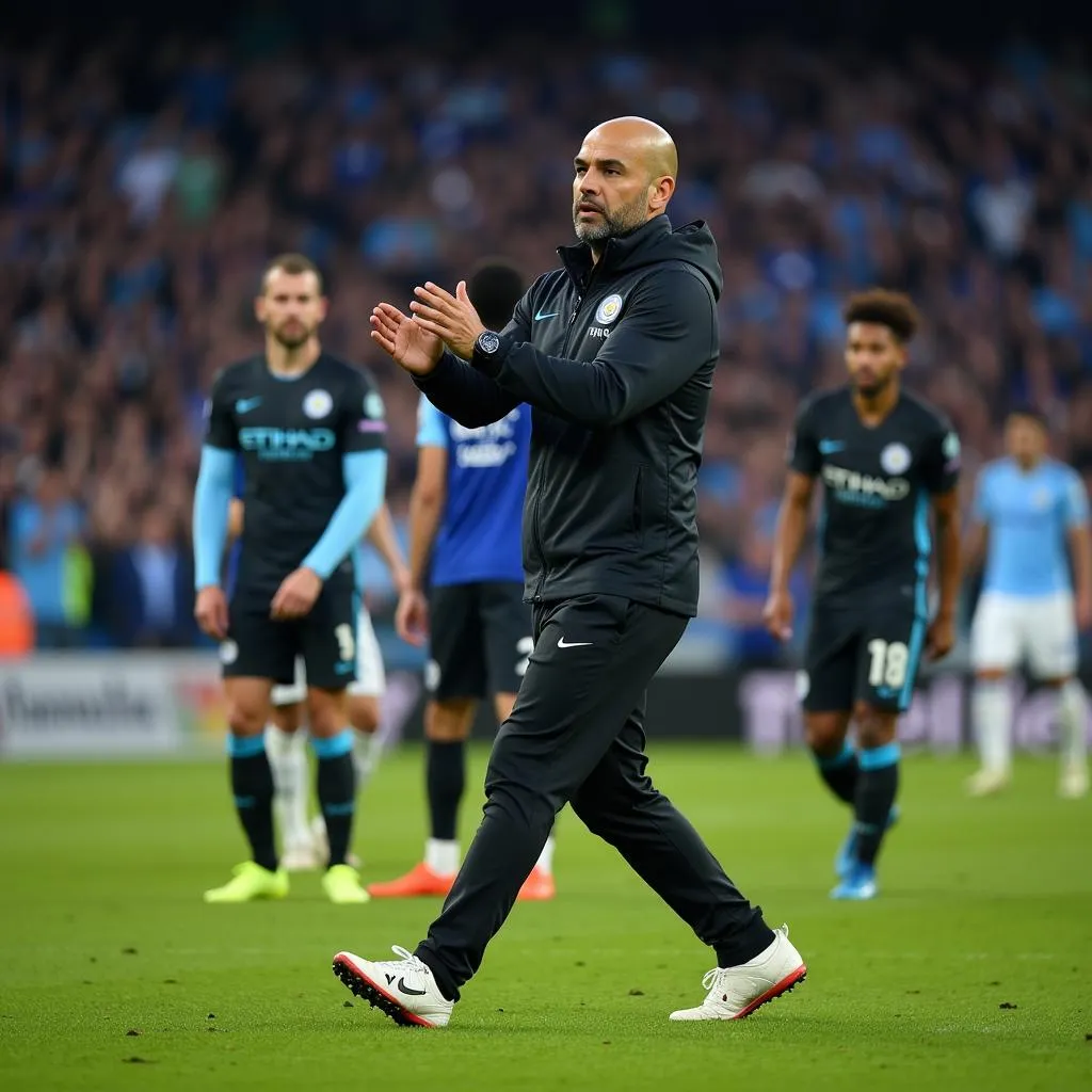 Pep Guardiola chỉ đạo Man City